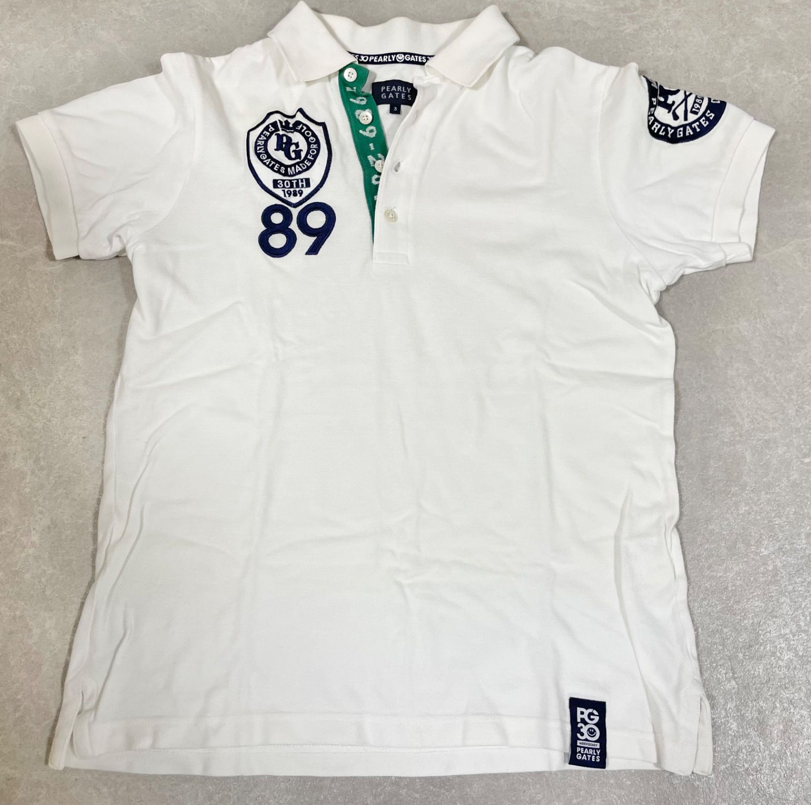 PEARLY GATES パーリーゲイツ 半袖ポロシャツ 30周年記念 限定 刺繍