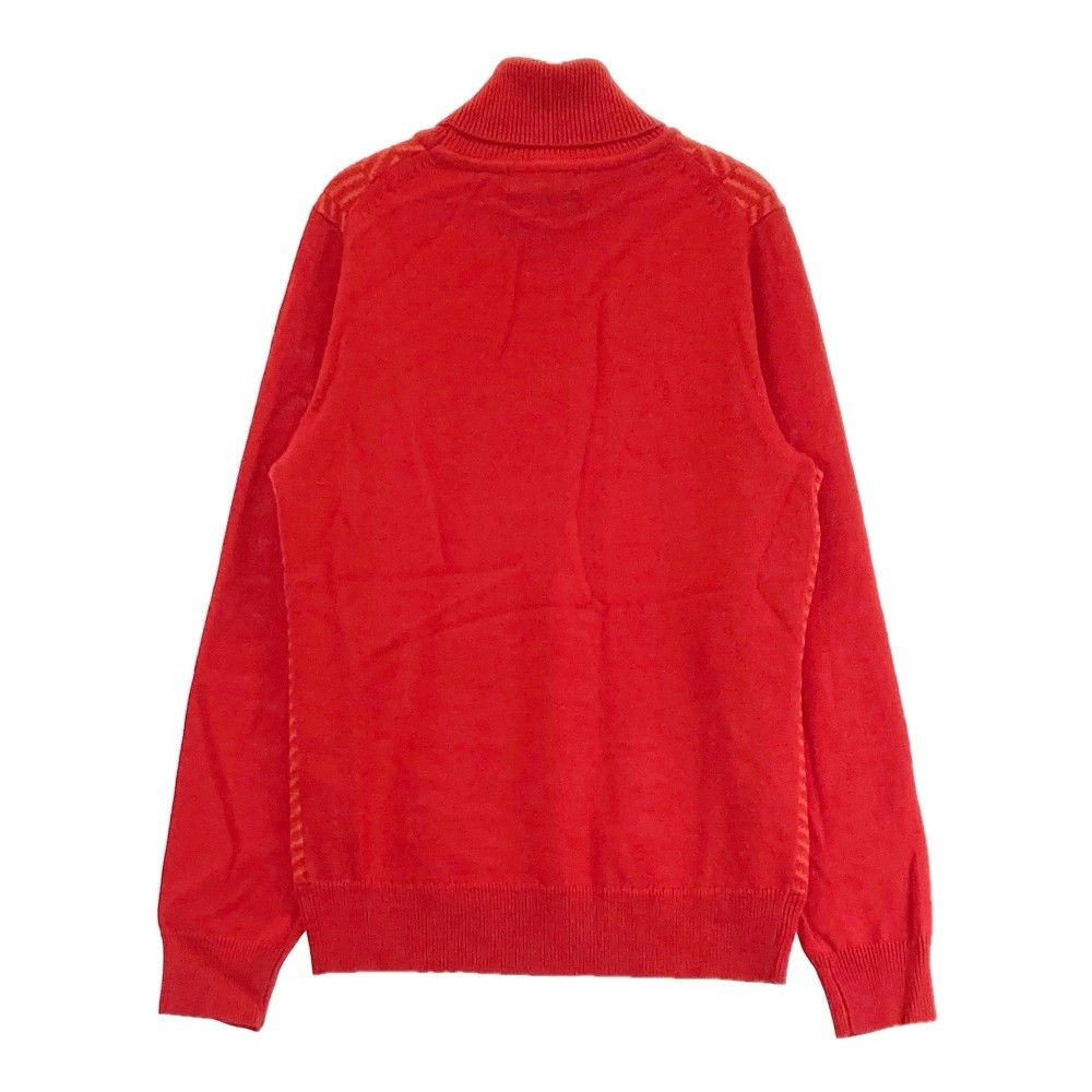 未使用 キャロウェイ Callaway メンズ ニットセーター M カシミヤ入り キャロウェイ 未使用 ウールブレンド ロゴ刺繍 ゴルフ 長袖 切り込み