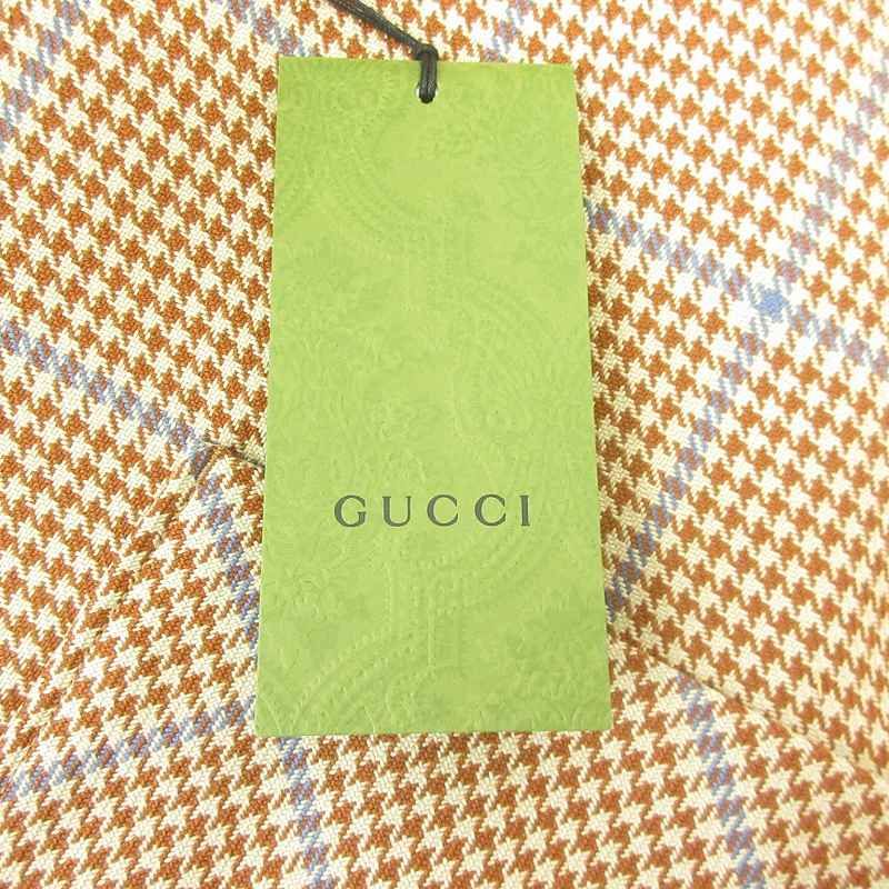 グッチ GUCCI タグ付 テーラードジャケット ブレザー 千鳥格子 総裏