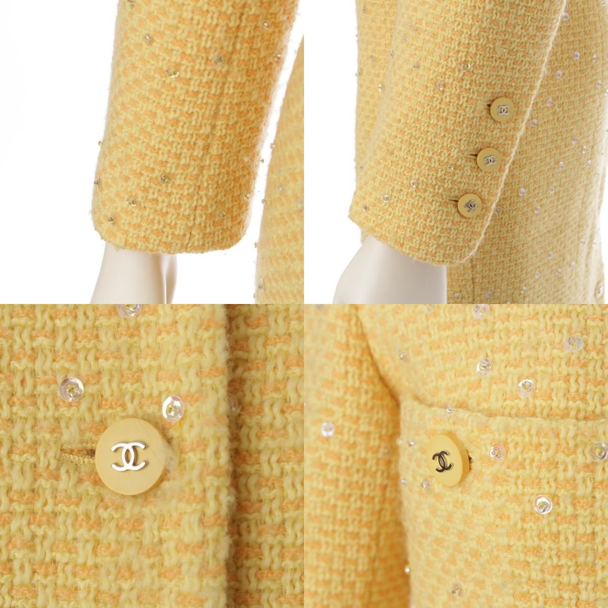 シャネル】Chanel 96P ツイード スパンコール ジャケット＆スカート