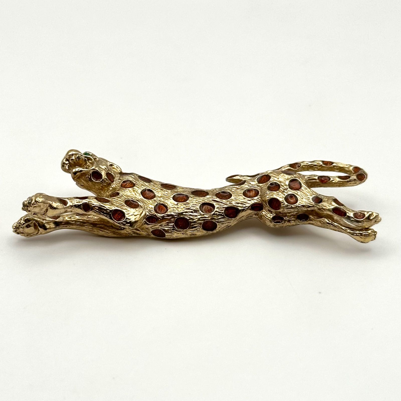 希少・美品】CINER サイナー ブローチ アニマル ヒョウ ピューマ