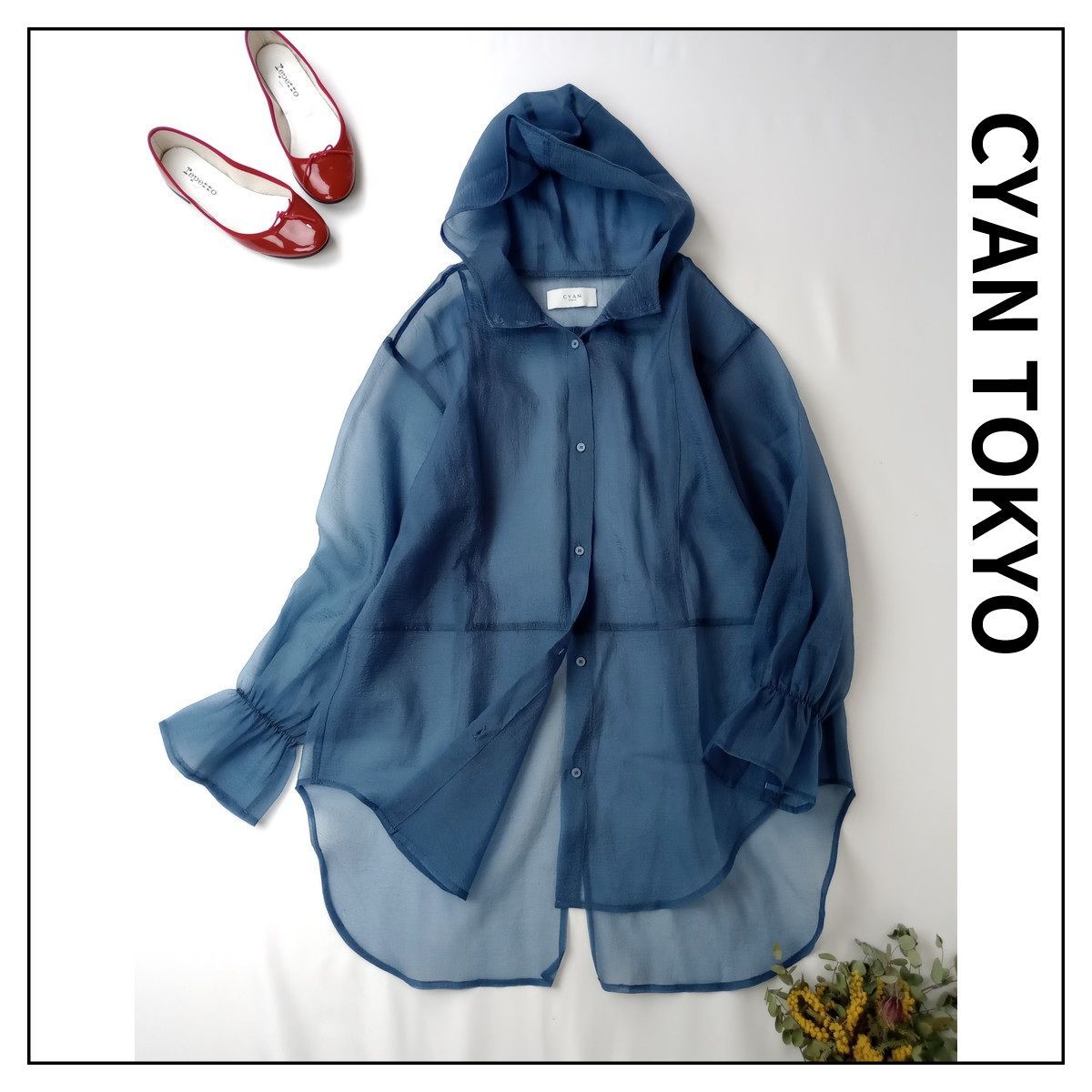 ◯CYAN TOKYO シアン トーキョー ソフトオーガンシャツ フーディ