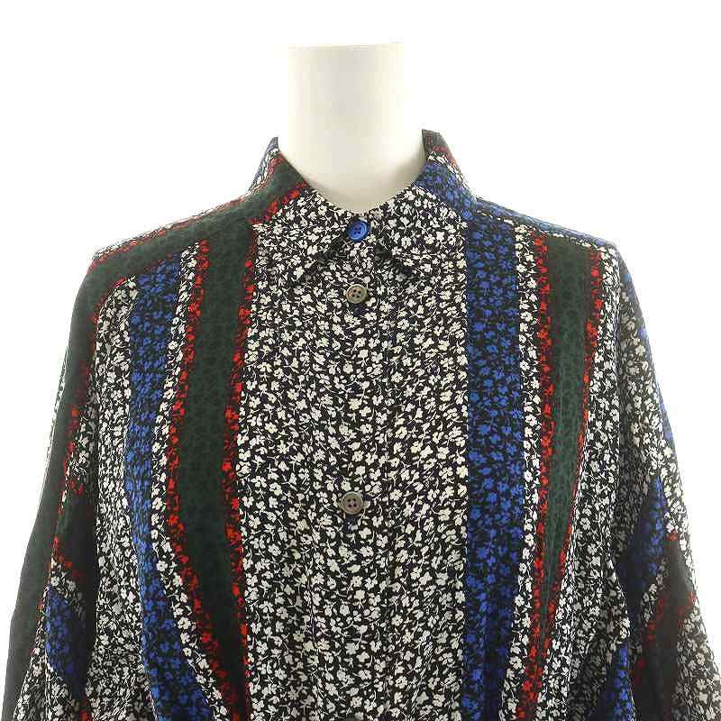 ポールスミス　ロングワンピース　シャツワンピース　花柄　総柄　M ポールスミス ロングワンピース シャツワンピース 花柄 総柄 M 【公式