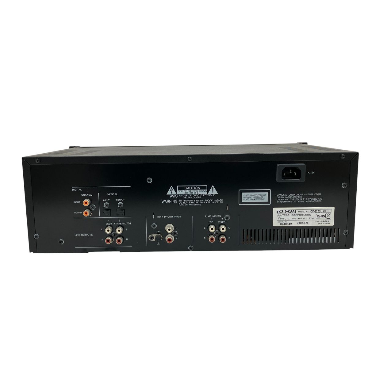TASCAM CC-222SL MKII 2010年製 業務用 CDレコーダー/カセット