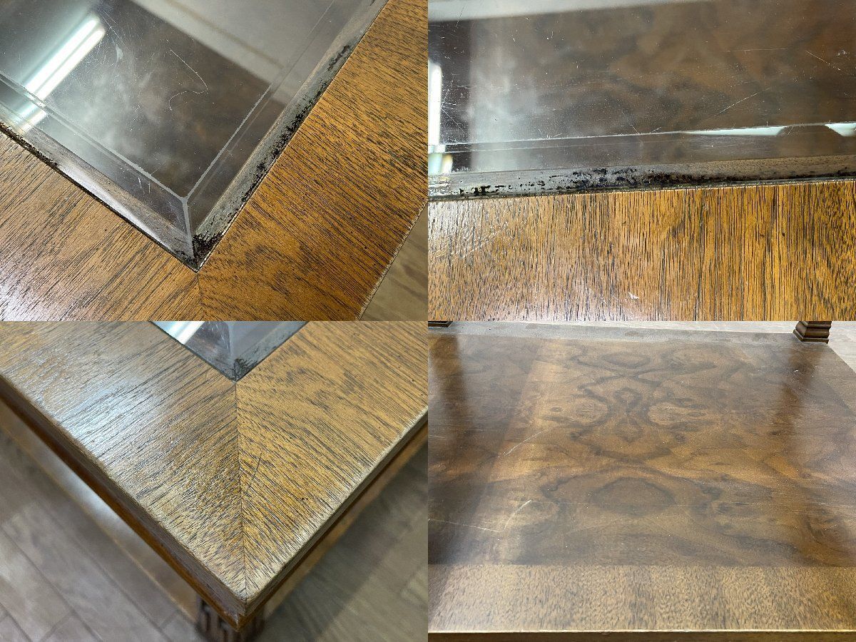 ドレクセルヘリテイジ　トライユン ガラストップ センターテーブル ローテーブル DREXEL HERITAGE/ドレクセルヘイジ トライユン ガラストップ