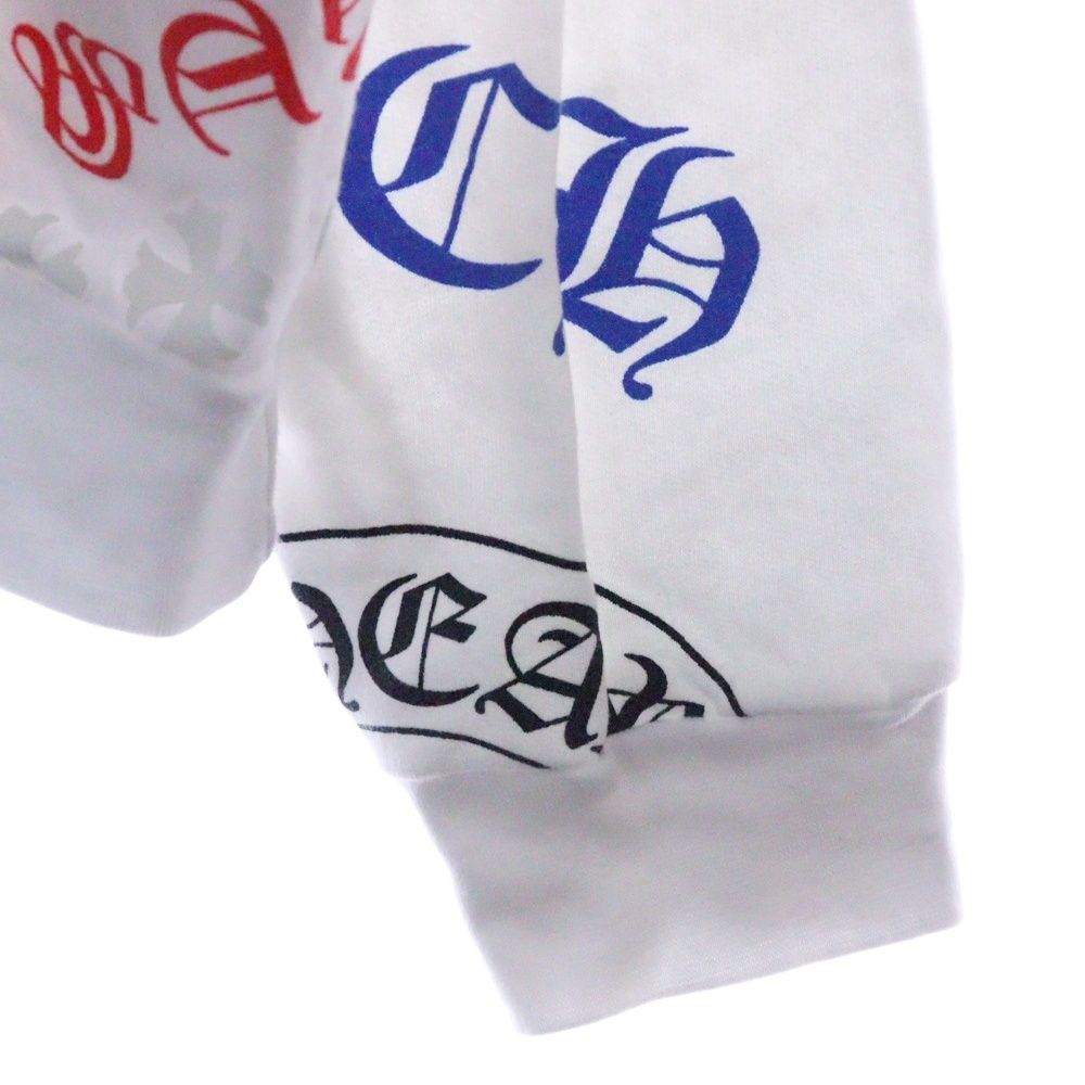 入手難◆送料込【CHROME HEARTS】ステンシル パーカー ホワイト CHROME HEARTS クロムハーツ STENCIL HOODIE ステンシル