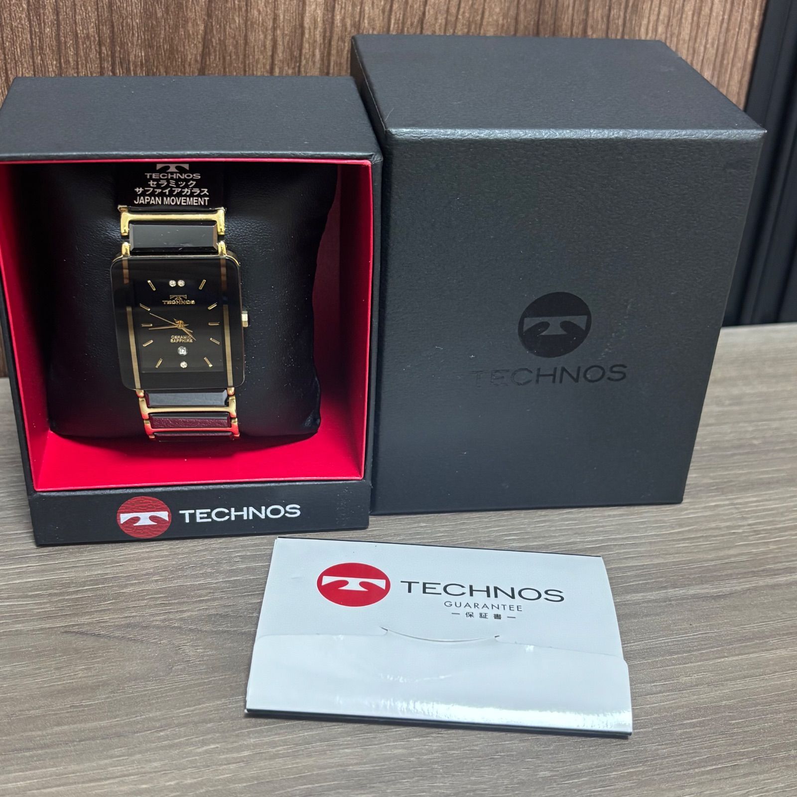 ☆【未使用保管品】稼働品 TECHNOS テクノス セラミック＆サファイア 