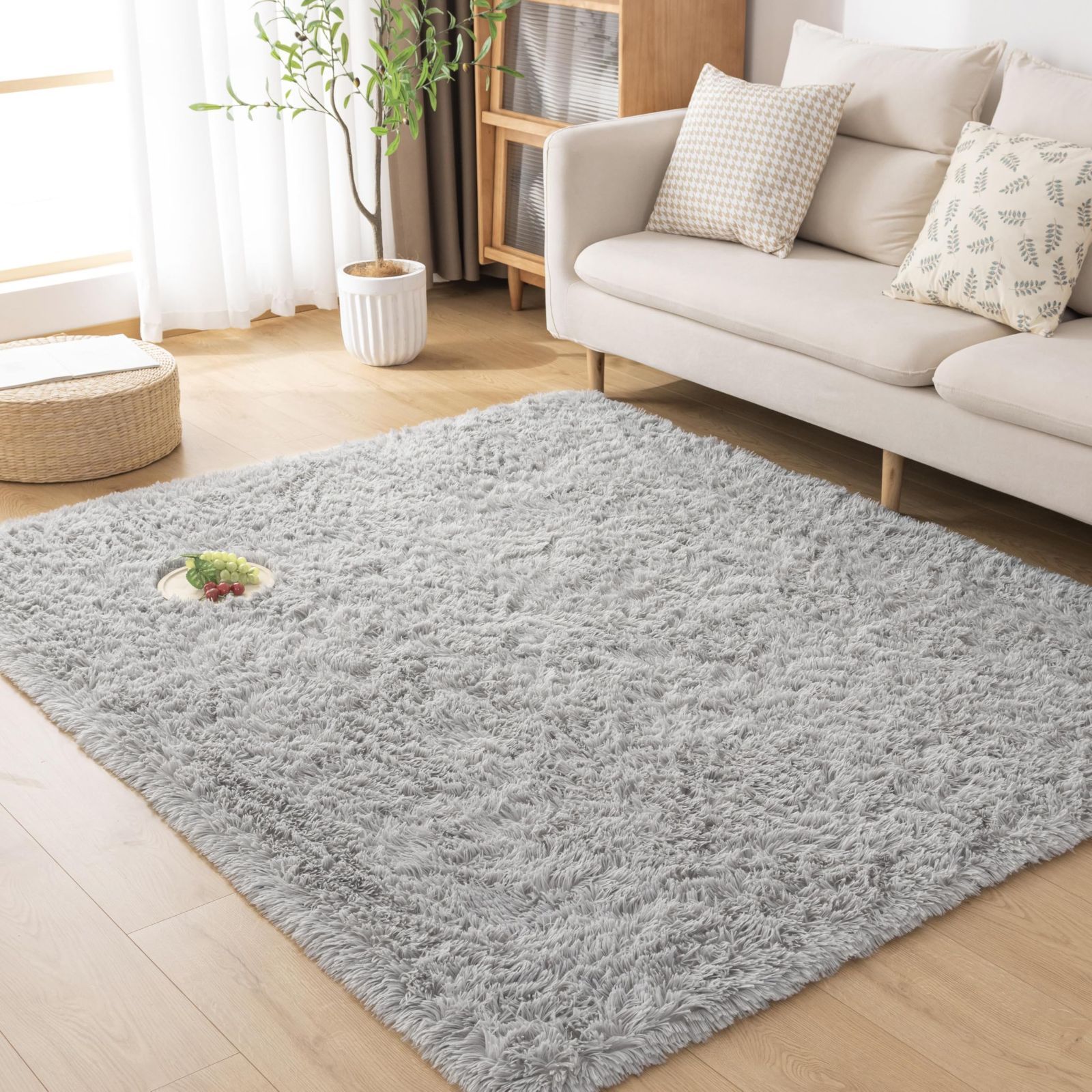 新品185×185cm分厚いピンク系マイクロシャギーラグb111 Amazon