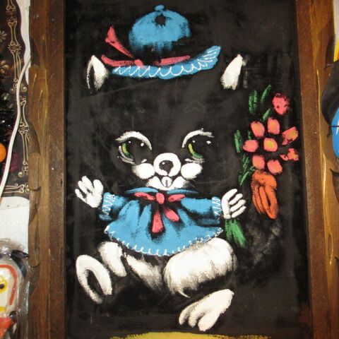 70's☆ベルベッドアート☆リス☆絵画☆ビンテージ☆オールド