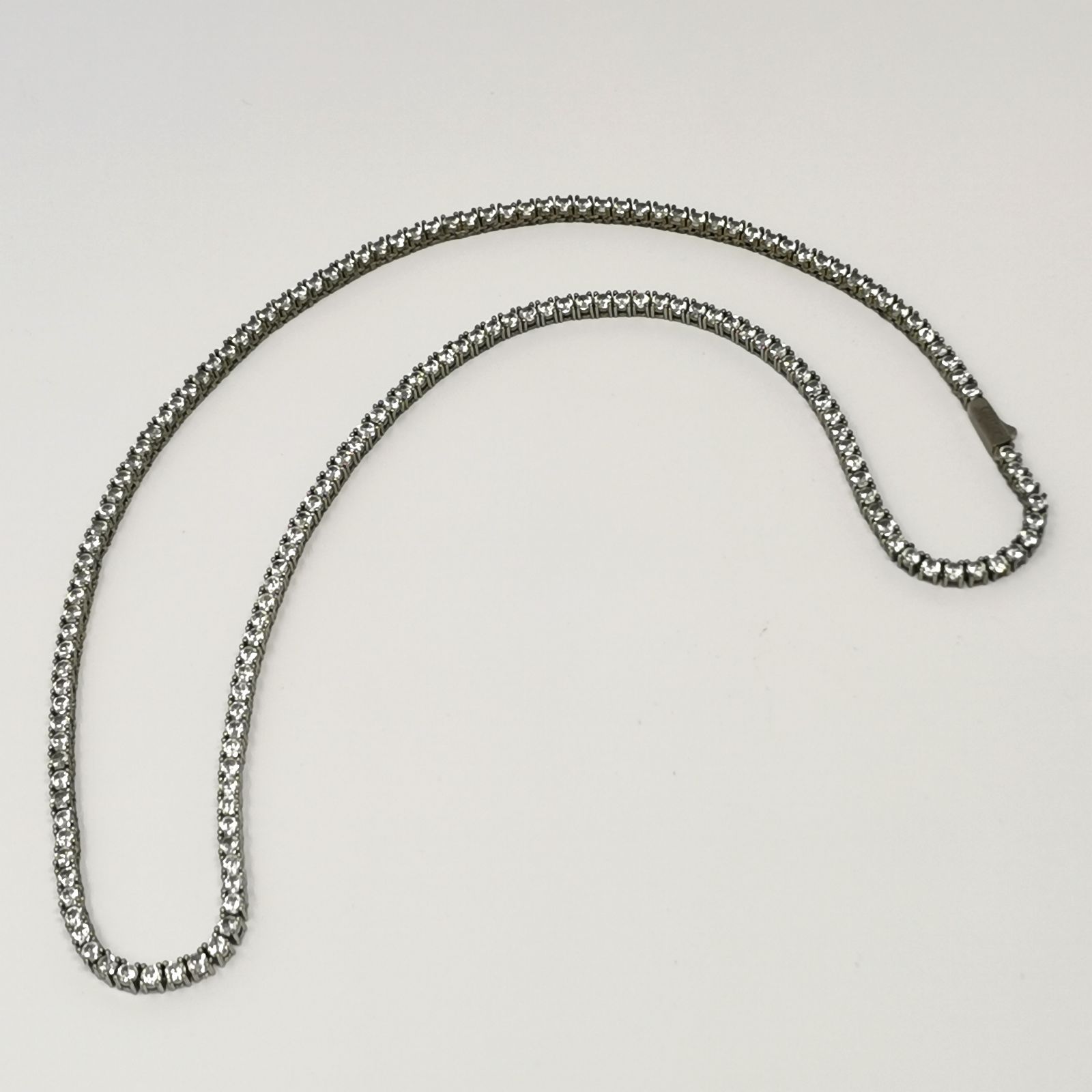 Glitter グリッター ネックレス 31.2g シルバーカラー くすみあり 中古