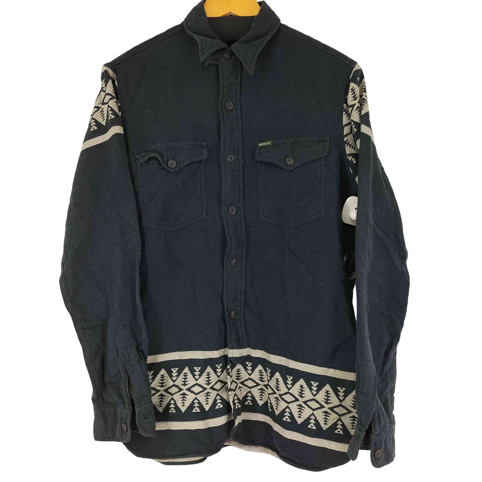 RRL(Ralph Lauren )ネイティブ柄長袖シャツ ポロラルフローレン 赤 レッド 長袖 |ヴインテージ古着屋Feeet
