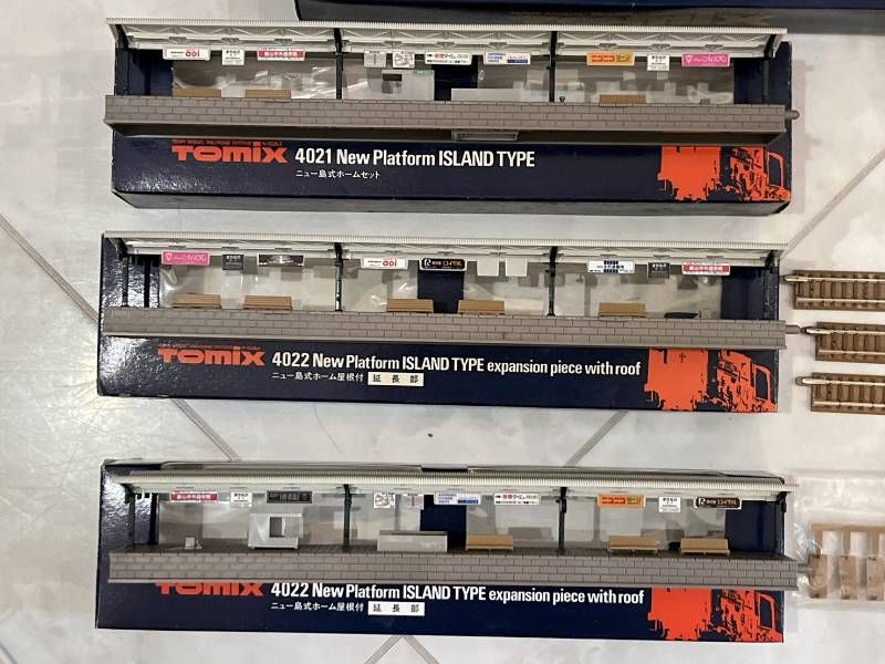TOMIX 高架駅A 改札口 高架駅B 店舗 橋上駅舎 ニュー島式ホーム屋根付 延長部 ニュー島式ホームセット ニュートラス形鉄橋セット 国鉄賃車ク5000系 ボギー車運車 まとめNゲージ 鉄道模型