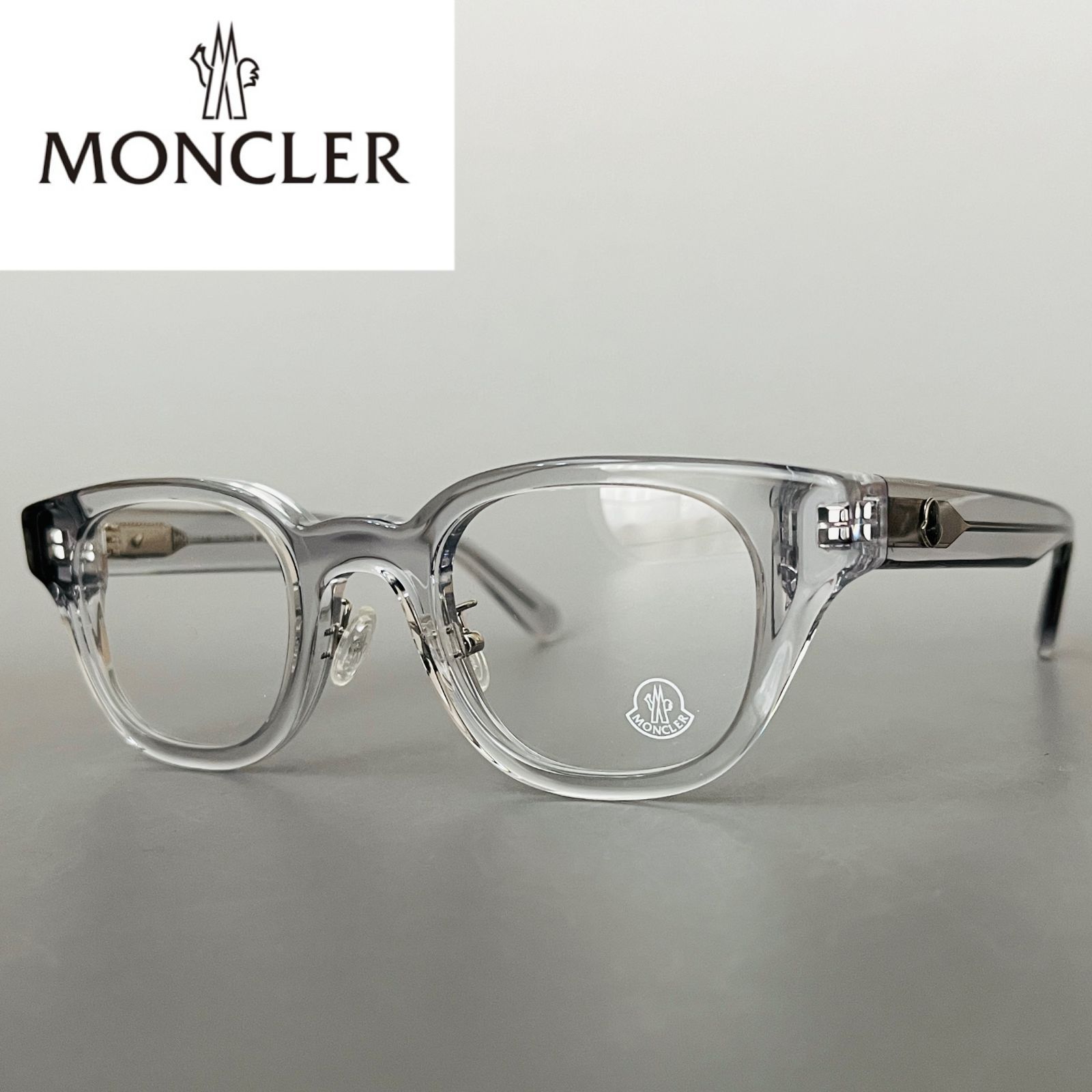 公式直営新品　MONCLER　モンクレール　メガネ　眼鏡　透明　レアフレーム　サングラス 小物
