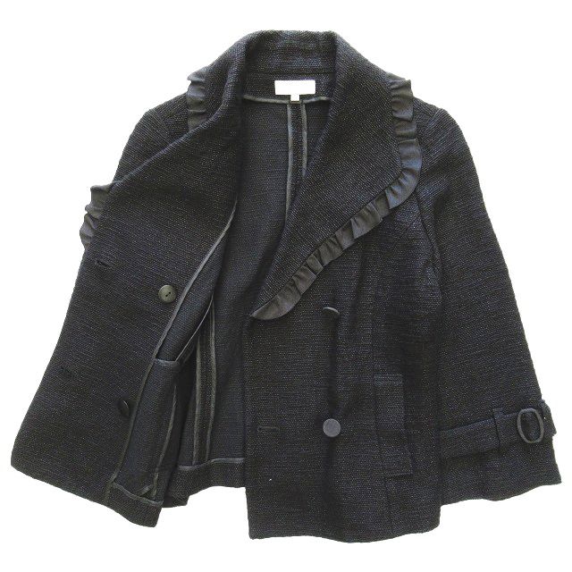 トゥービーシック TO BE CHIC ツイード ダブル ジャケット リボン