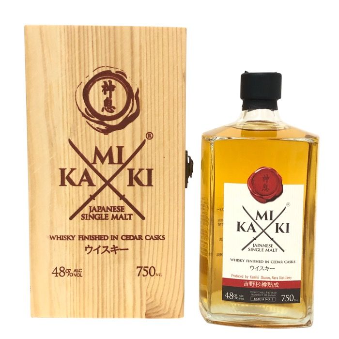KAMIKI 神息 未開栓 750ml 48度 シングルモルト オリジナル木箱 ウイスキー【中古】【新品同様】 KAMIKI 神息 未開栓 750ml 48度 シングルモルト オリジナル木箱