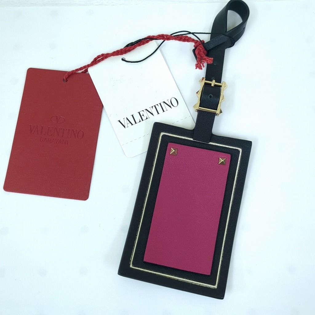 VALENTINO ヴァレンティノ バゲージ タグ ネームタグ レザーイタリア製  