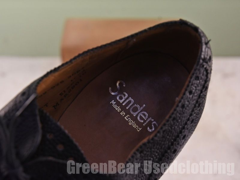 イギリス製 Sanders 高級 ビンテージ 1993年製 ビジネスシューズ  