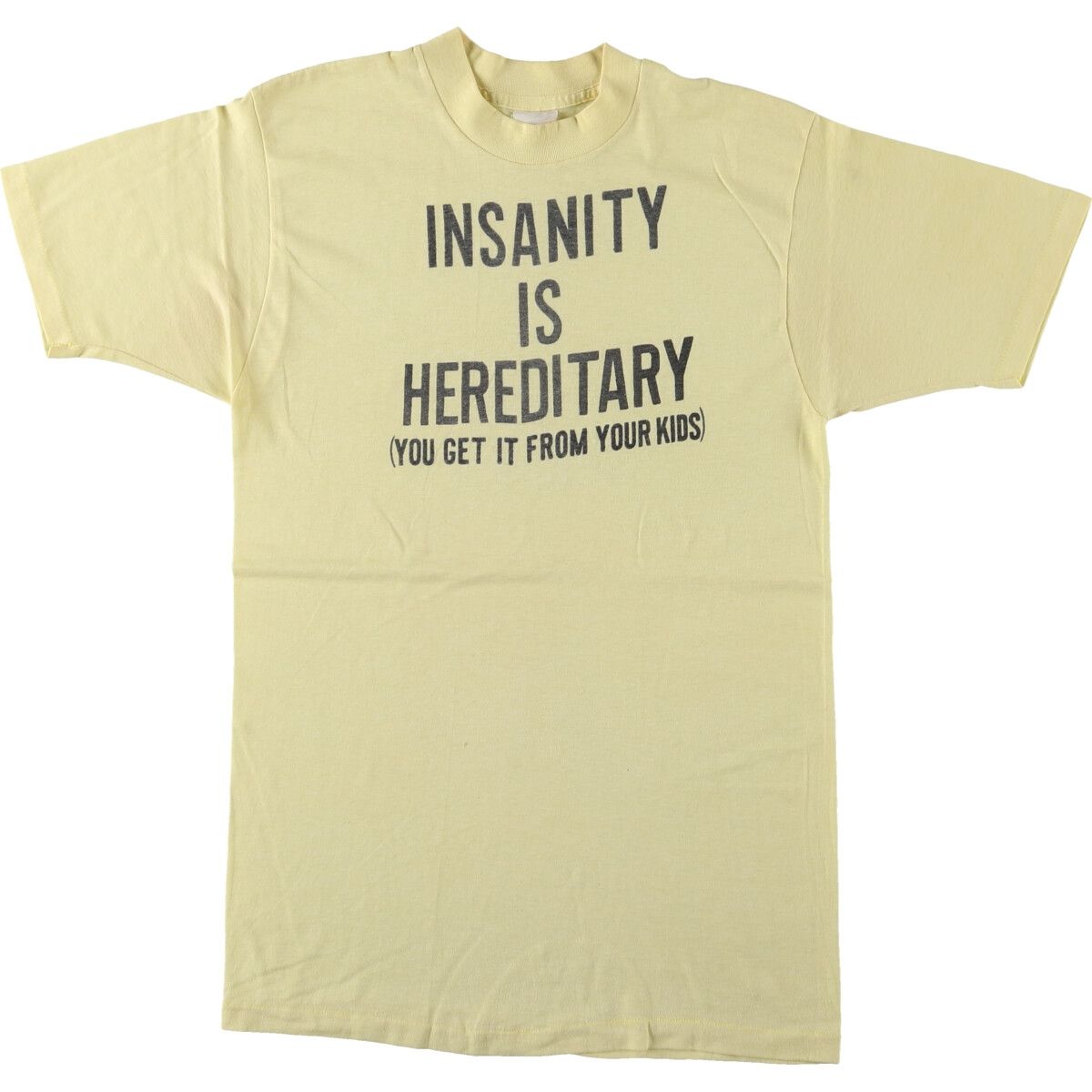 古着 メッセージプリントTシャツ USA製 メンズS相当/eaa429073