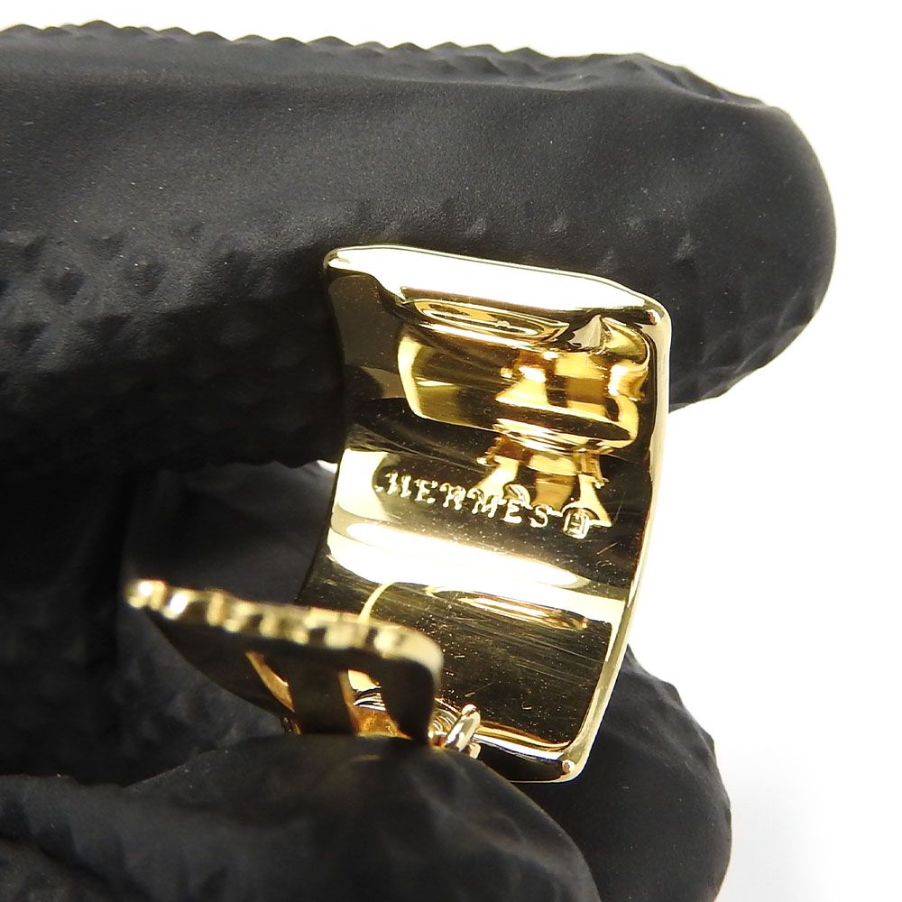 中古】 エルメス イヤリング エマイユ メタル 七宝焼き マルチ