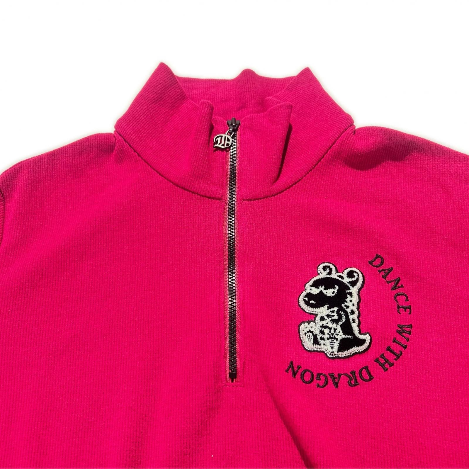 レディース ダンスウィズドラゴン DANCE WITH DRAGON 長袖シャツ 2 M ピンク ハーフジップ LLC-HASEGAWATOSO_COM