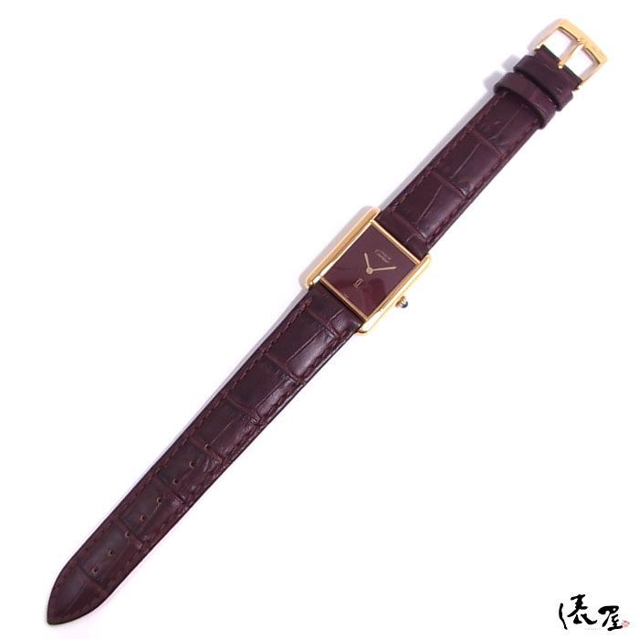 OH済/仕上済】カルティエ マストタンク LM 手巻き ボルドー 極美品  