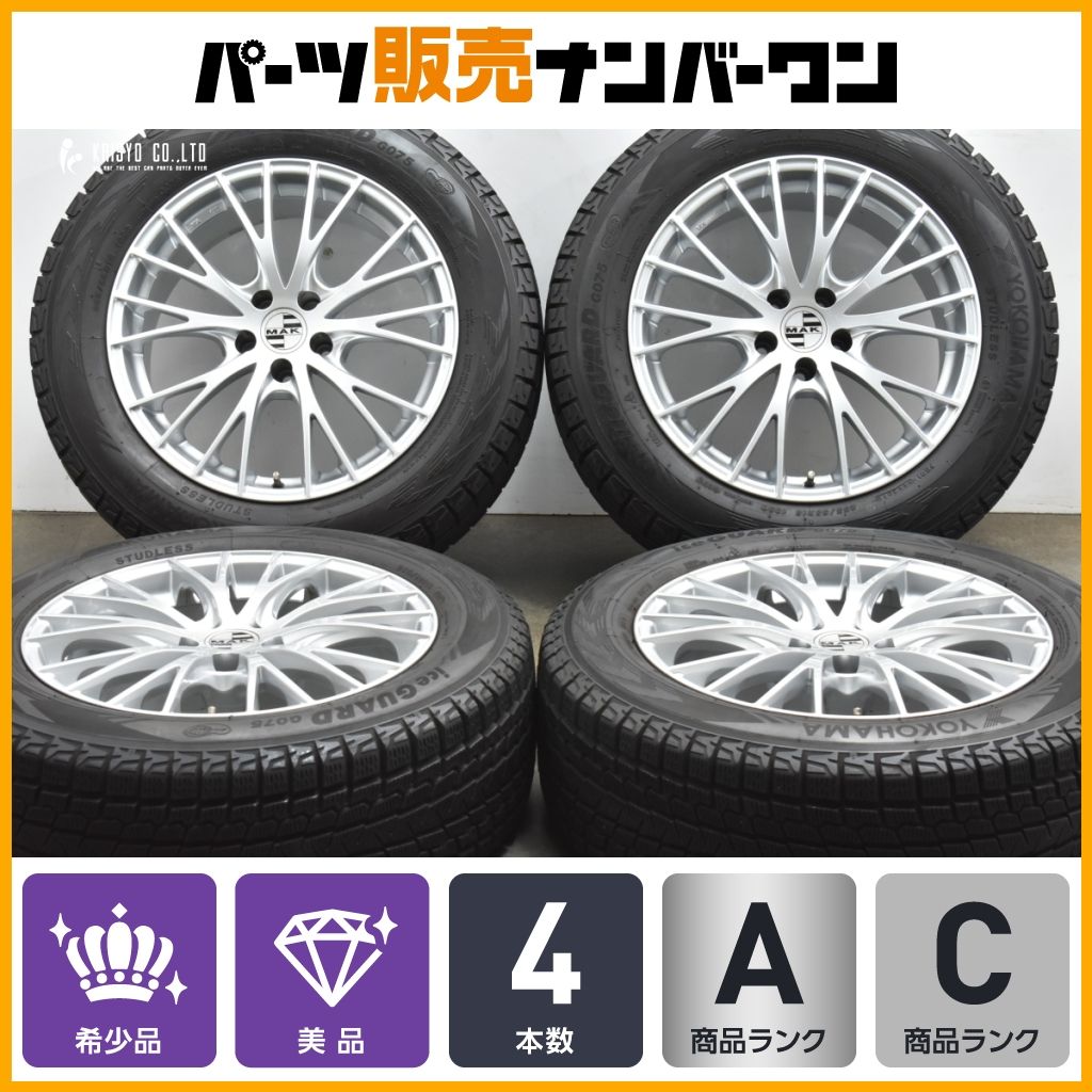 【美品】ポルシェ 95B マカン S 純正サイズ MAK RENNEN 18in 8J ９J +21 PCD112 ヨコハマ アイスガードG075 235/60R18 255/55R18 即納可能