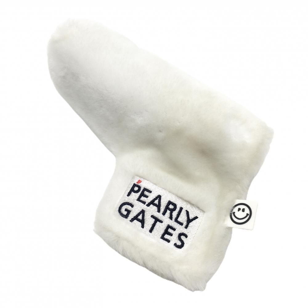 パーリーゲイツ パターカバー 白 ボア ニコちゃん ピン型 スマイルゴルフ PEARLY GATES