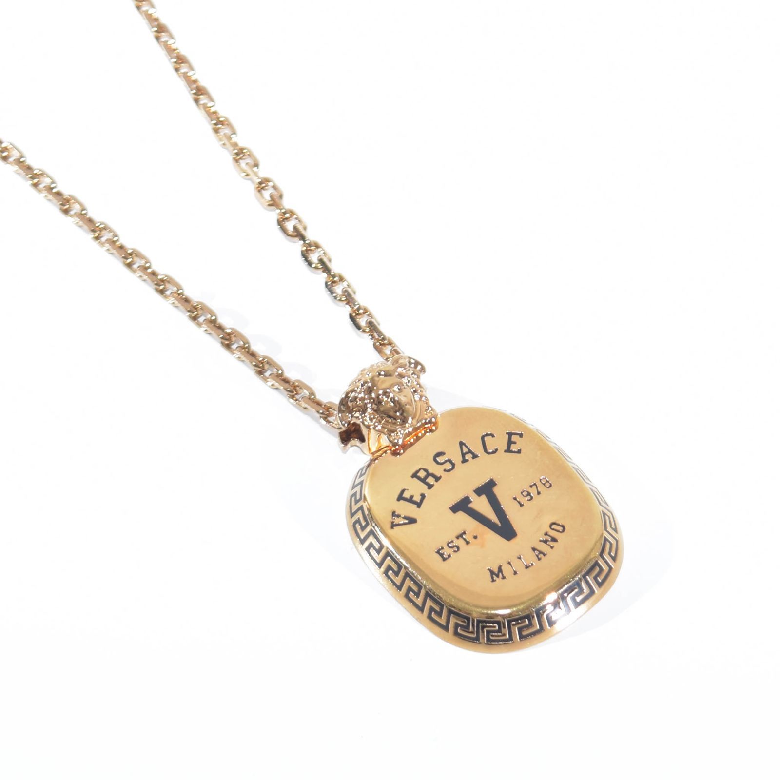 ヴェルサーチ ネックレス メンズ 1008951 1a00638 EST1978 Vロゴ