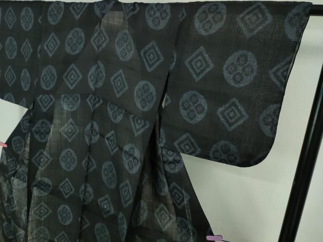 平和屋本店■極上　夏物　重要無形文化財　本場宮古上布　苧麻　菱　丸文　逸品　DZAA8093kh5 平和屋本店□極上 夏物 重要無形文化財 本場宮古上布 苧麻 菱 丸文