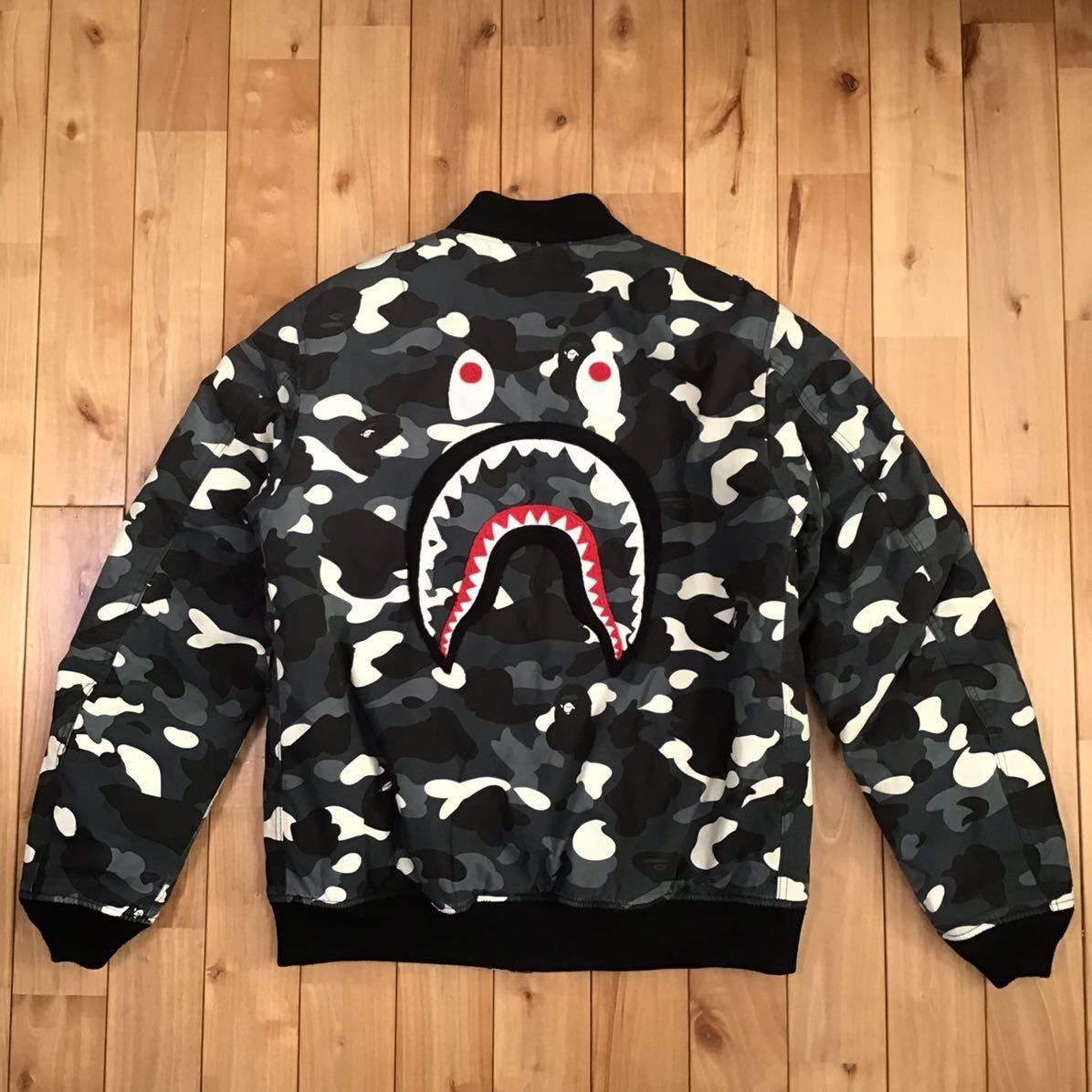 蓄光 シャーク MA-1 ジャケット BAPE city camo shark