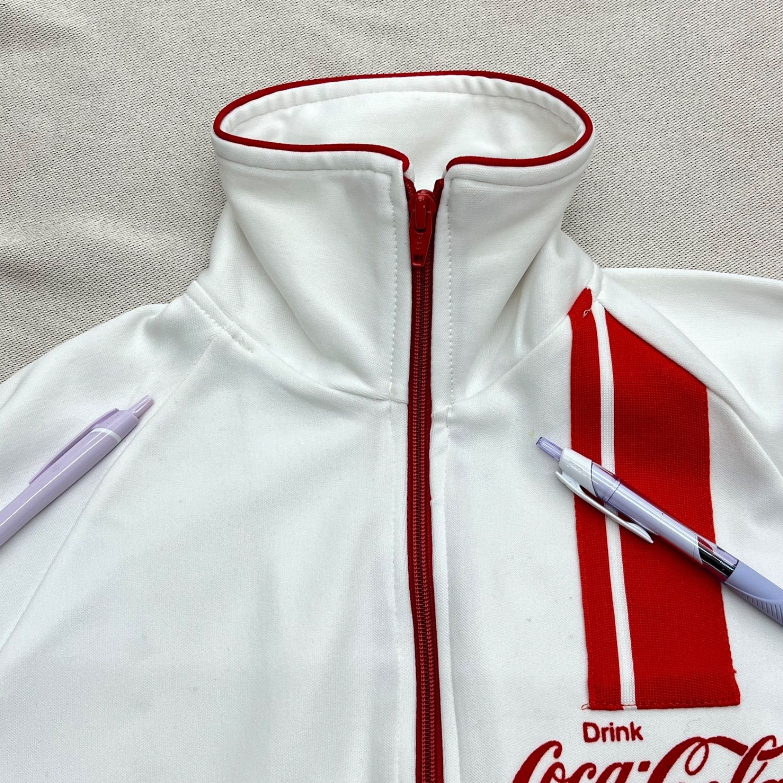 Coca-Cola コカ・コーラ トラックジャケット S ホワイト レッド 白 赤 
