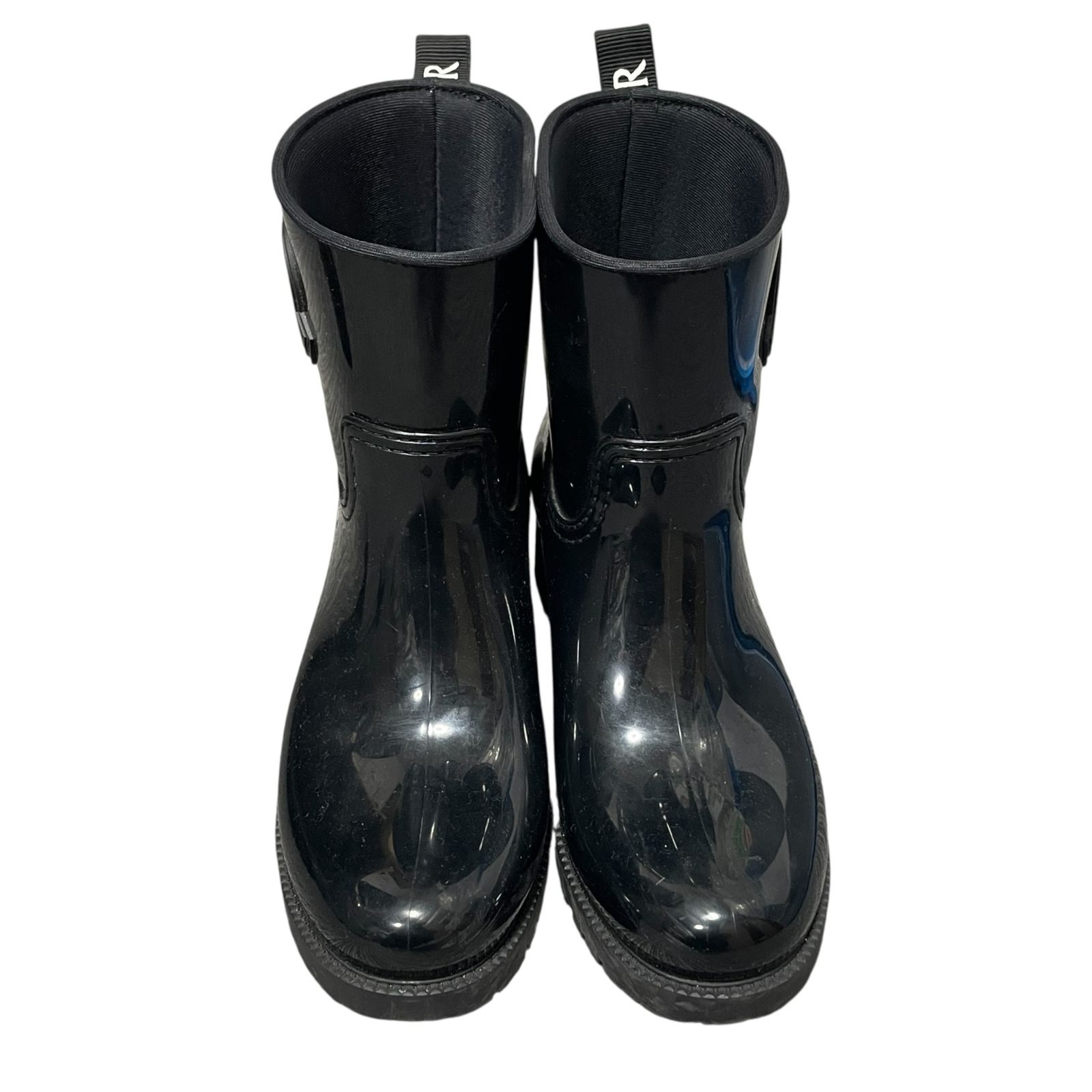 ◆ 品◆モンクレール MONCLER ジネット GINETTE レインブーツ ブラック 39 長靴 サイドロゴ レインシューズ ウィメンズ 男女兼用 Q98349NC