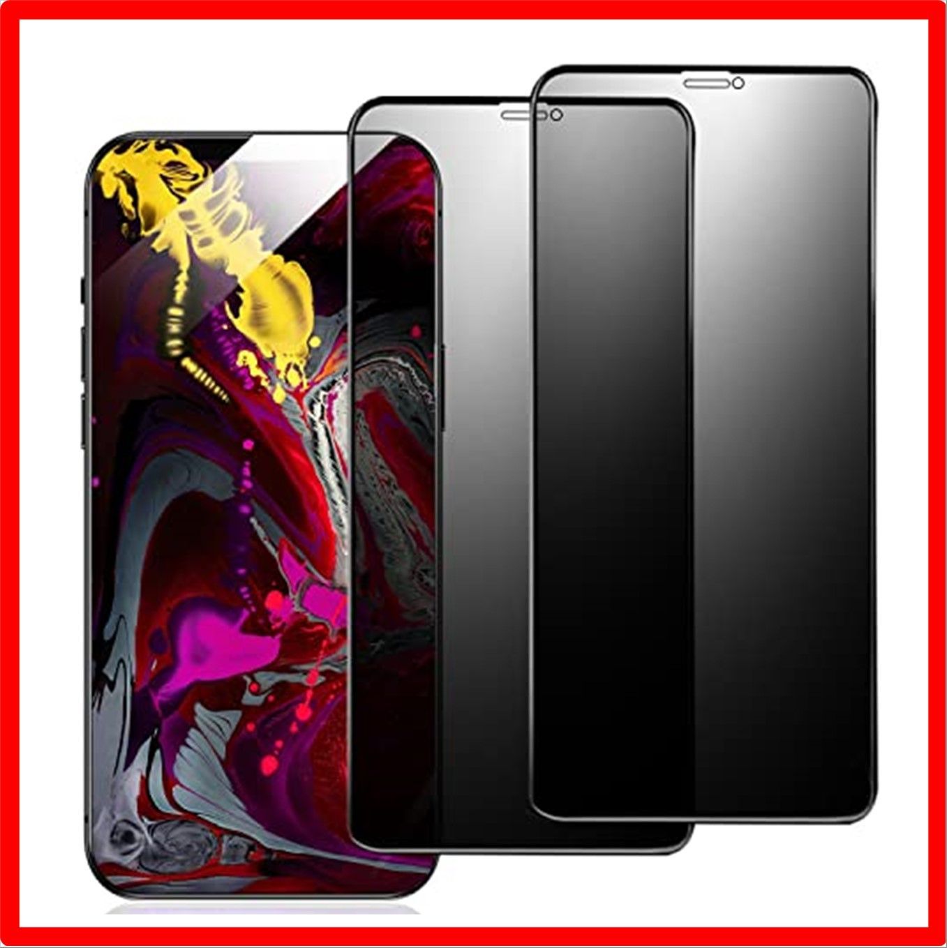 【匿名配送】 iPhone12Pro Max_覗き見防止 【覗き見防止/2枚入り】 iPhone12 Pro Max ガラスフィルム 覗き見防止 アイホン12 