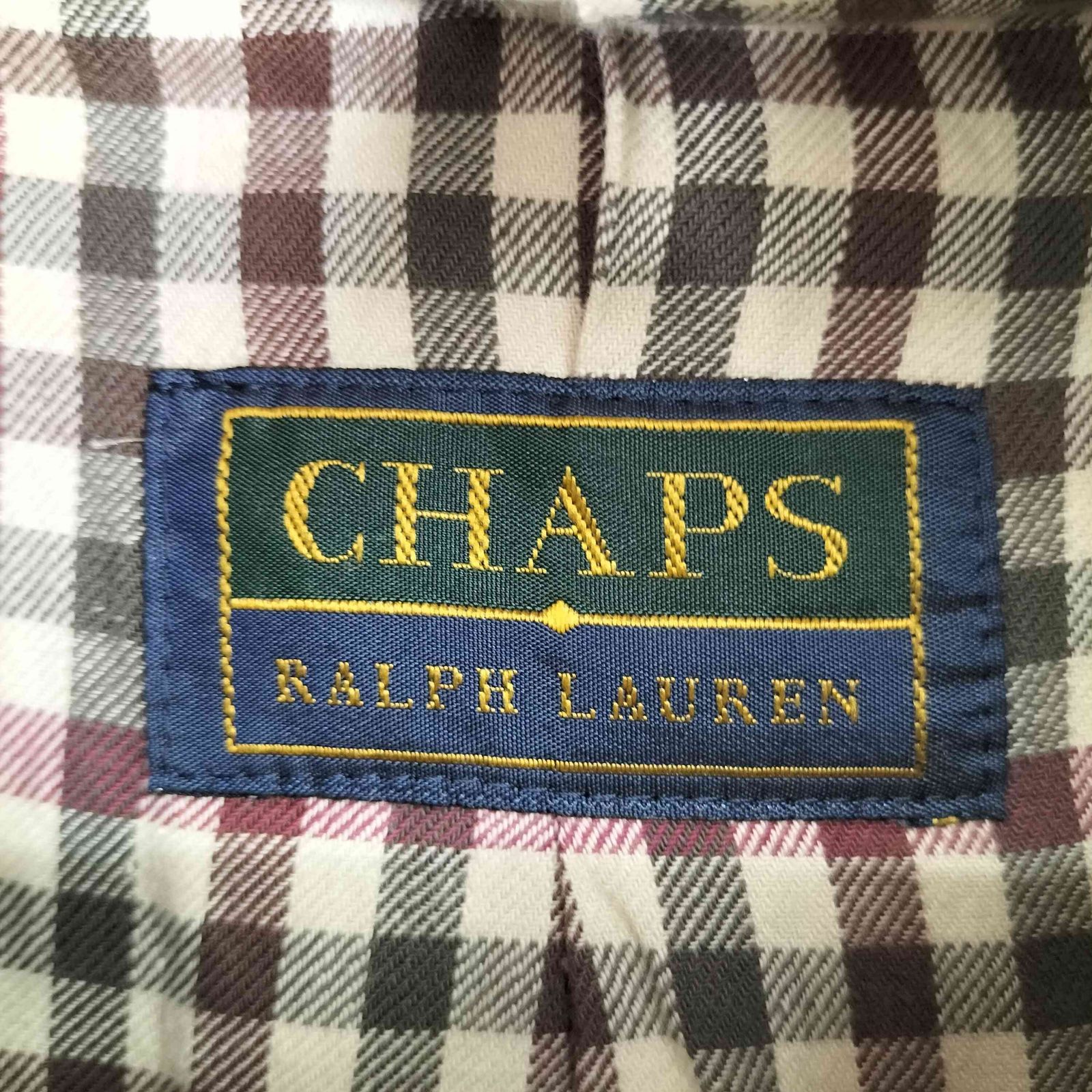 CHAPS RALPH LAUREN 中チェック黒コート POLO RALPH LAUREN ポロ バイ ラルフローレン 90s ヴィンテージ