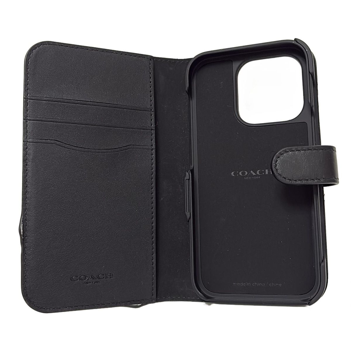 美品　コーチ　iPhoneケース　14PRO MAX シグネチャー　グレー Amazon.co.jp: Coach コーチ iPhone14proMax ケース