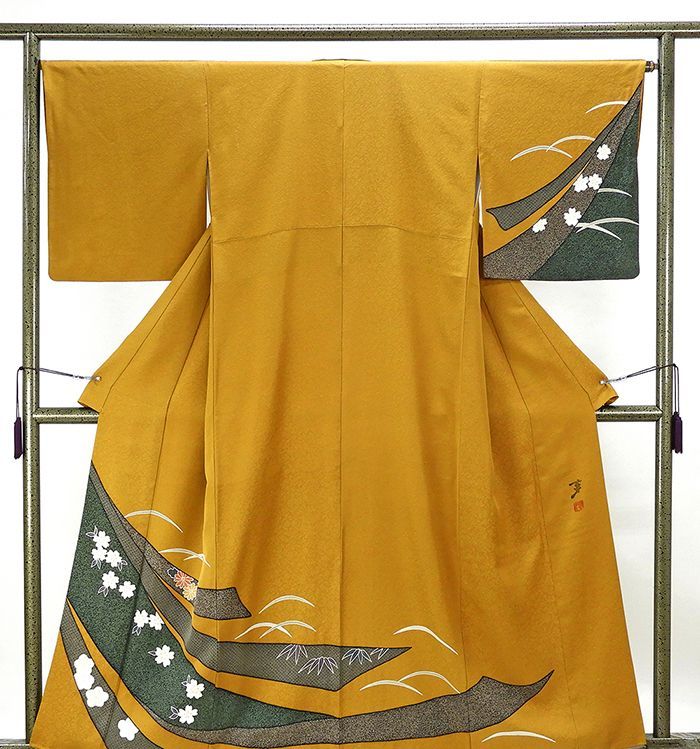 訪問着 正絹 大久保玄才 そめのざ玄才 作 訪問着 美品 リサイクル 着物