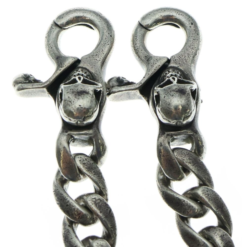 STANLEY GUESS スタンリーゲス 2スカルクラシッククリップ ロングウォレットチェーン シルバー