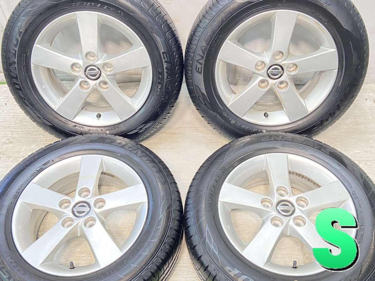 195/65R15  nダンロップ エナセーブ EC204 n日産純正  n15x6.0 52.5 114.3-5穴 n中古タイヤ サマータイヤ ホイールセット 4本セットn s15240822113