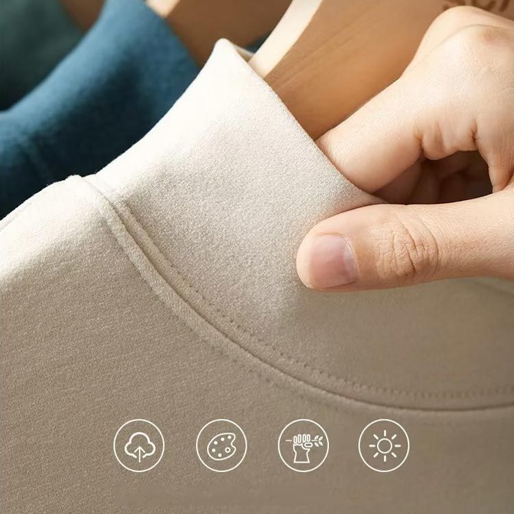 あったか ヒートテック 長袖 防寒着 ヒートインナー ストレッチ ハイネック 防寒 タートルネック 肌着 メンズ インナーシャツ ロンT Tシャツ カットソー 両面起毛 秋冬 保温 暖 吸湿発熱 イ fleur599718