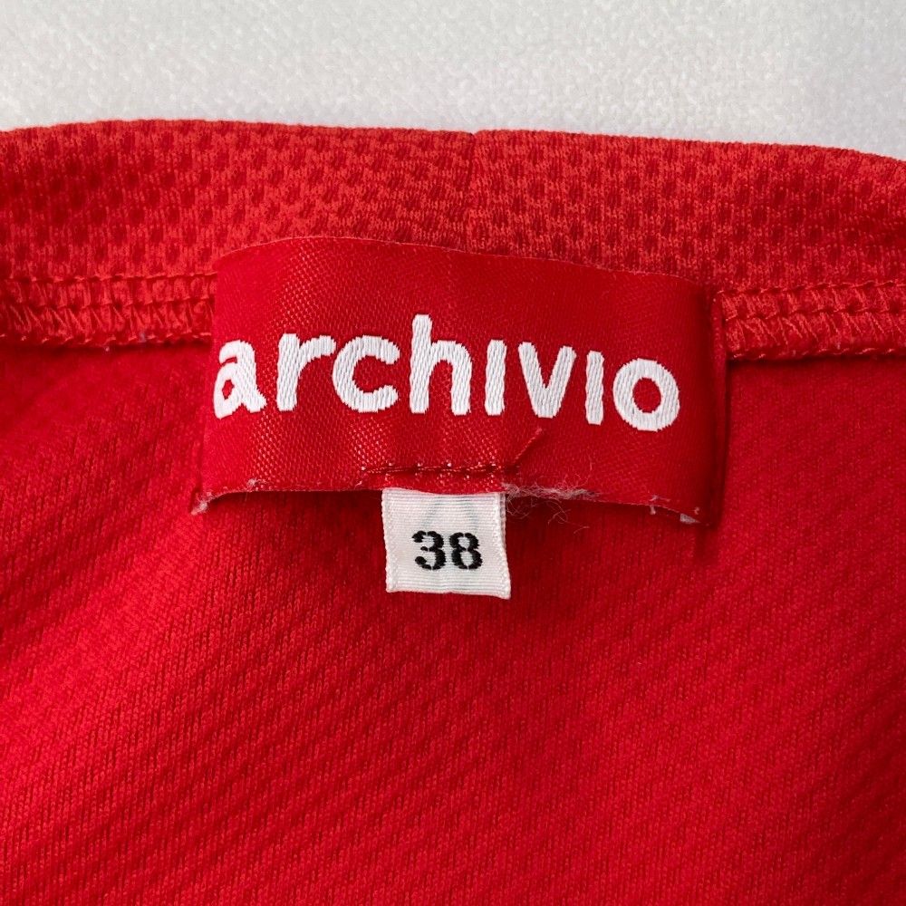 サイズ：38 ARCHIVIO アルチビオ  ノースリーブシャツ  レッド系 [240101427662] ゴルフウェア レディース ストスト archivio ARCHIVIO アルチビオ ノースリーブシャツ レッド系 38