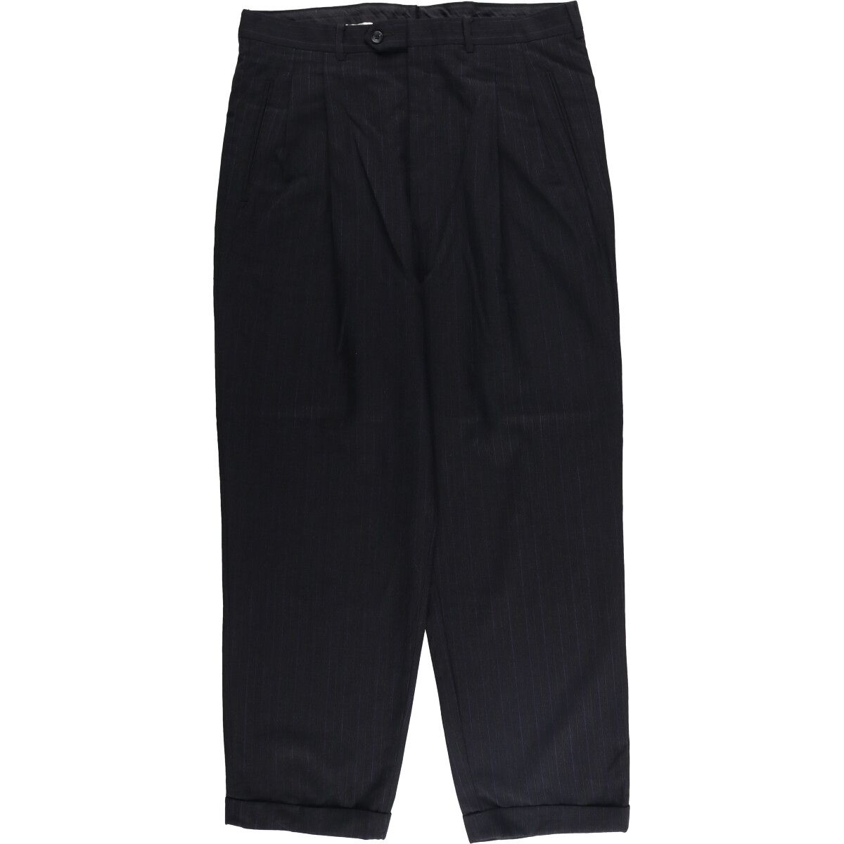 古着 イヴサンローラン Yves Saint Laurent ストライプ柄 ツータック スラックスパンツ メンズw35相当|eaa591201