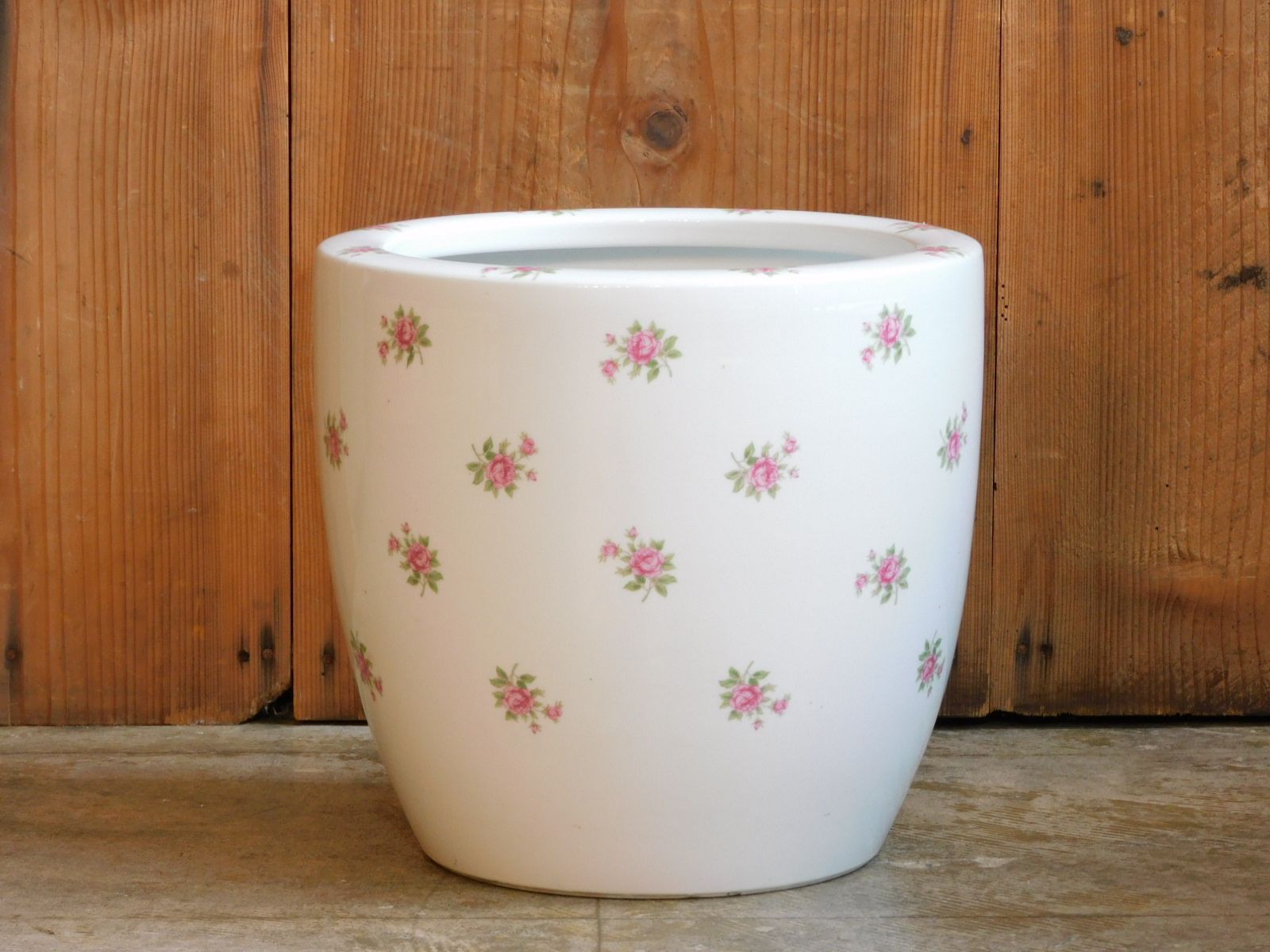 ノリタケ 花柄 火鉢 HK-a-05596 日陶 noritake アールデコ 鉢カバー メダカ鉢