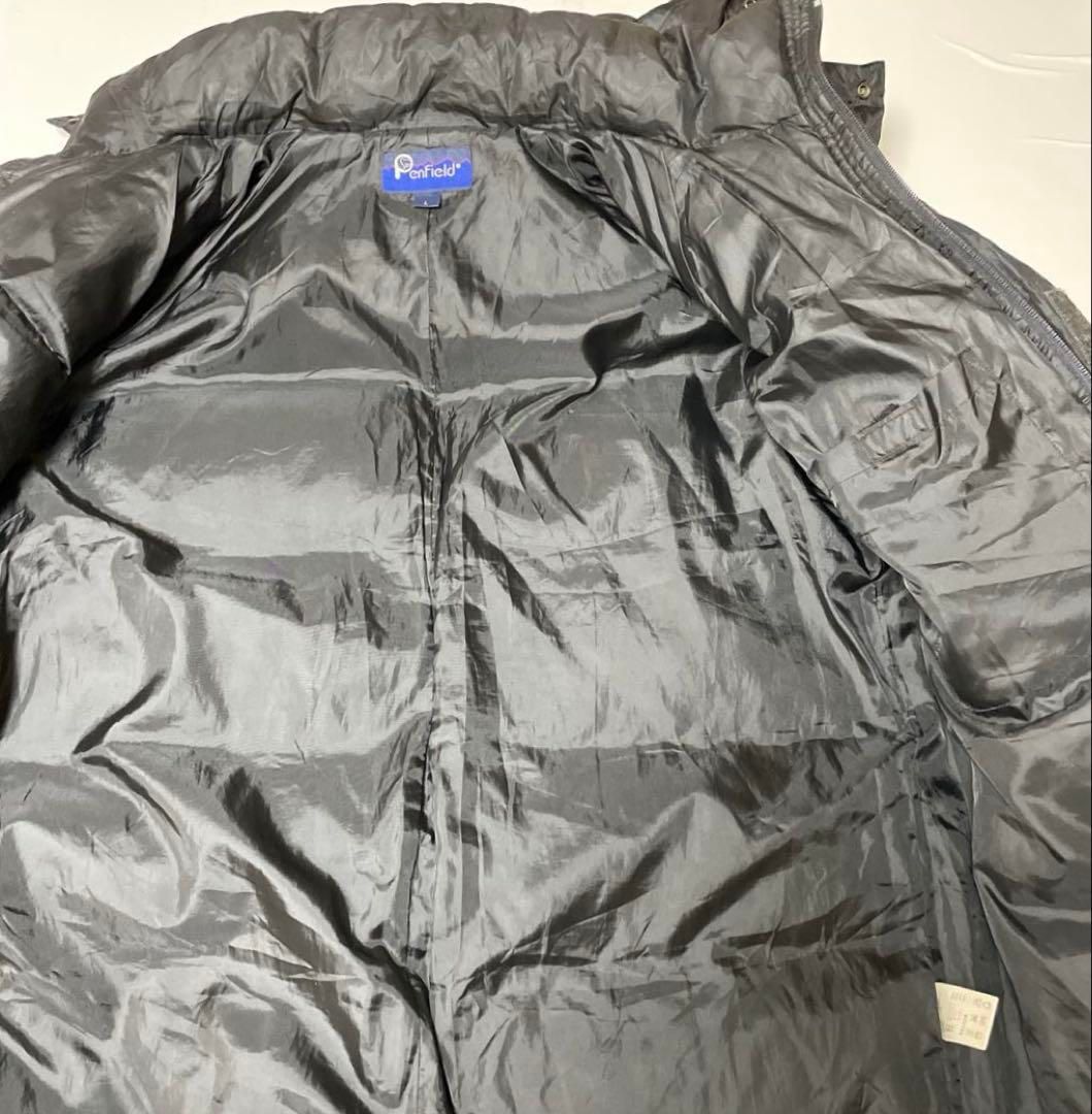 Penfield ペンフィールド ブラック フード ロング ダウンジャケット L 