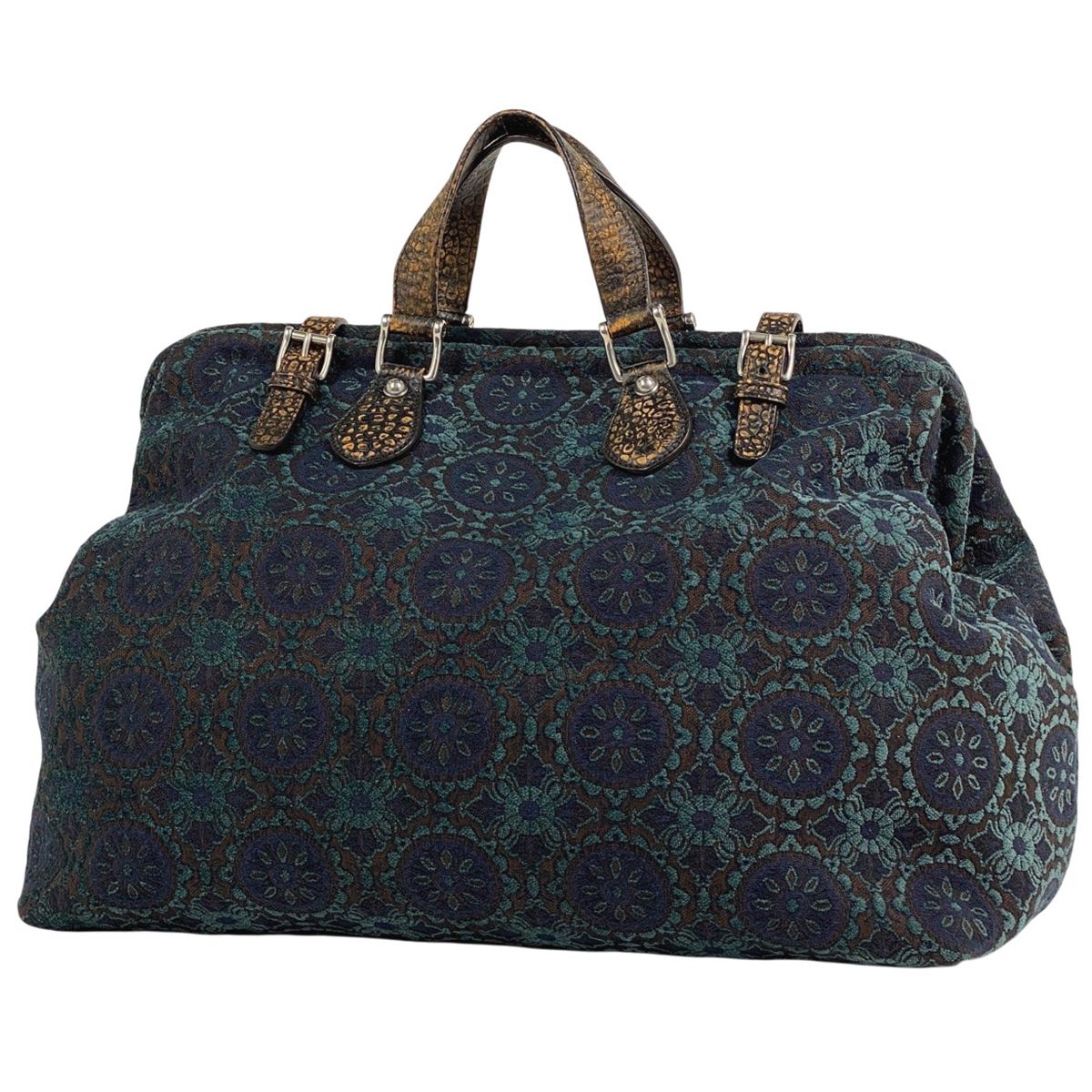 グッチ GUCCI デザイン ボストンバッグ 旅行 ハンドバッグ 総柄 ボストンバッグ ファブリック グリーン 298175 レディース