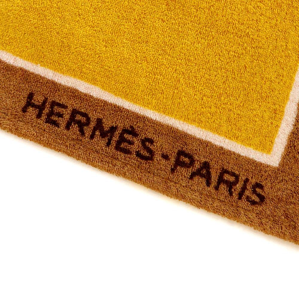 ブルー♡【エルメス】Escale a la Plage ビーチタオル エルメス TAPIS DE PLAGE ビーチタオル ブランケット ポワソン