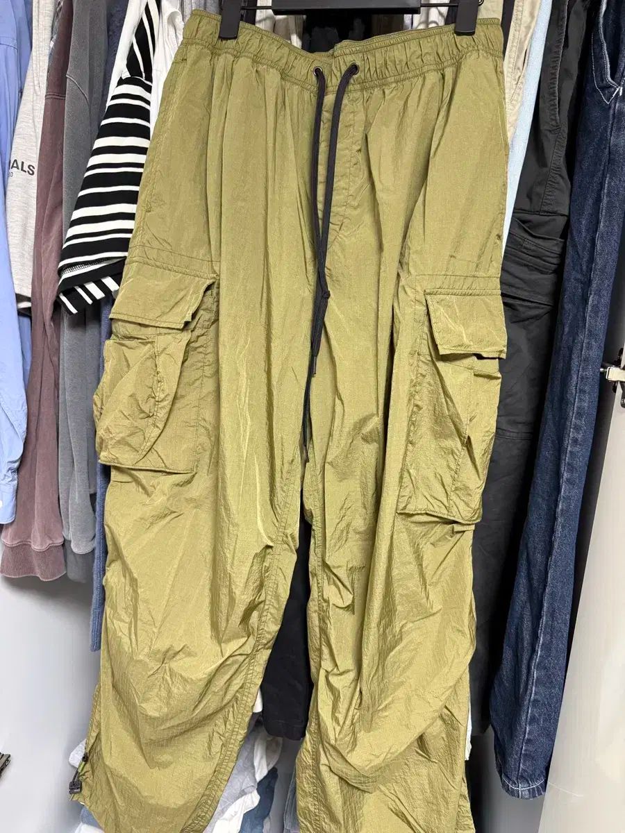 新作続々登場！ moif ムイフ オーバーミルパンツ リップストップ オリーブ 3 サイズ