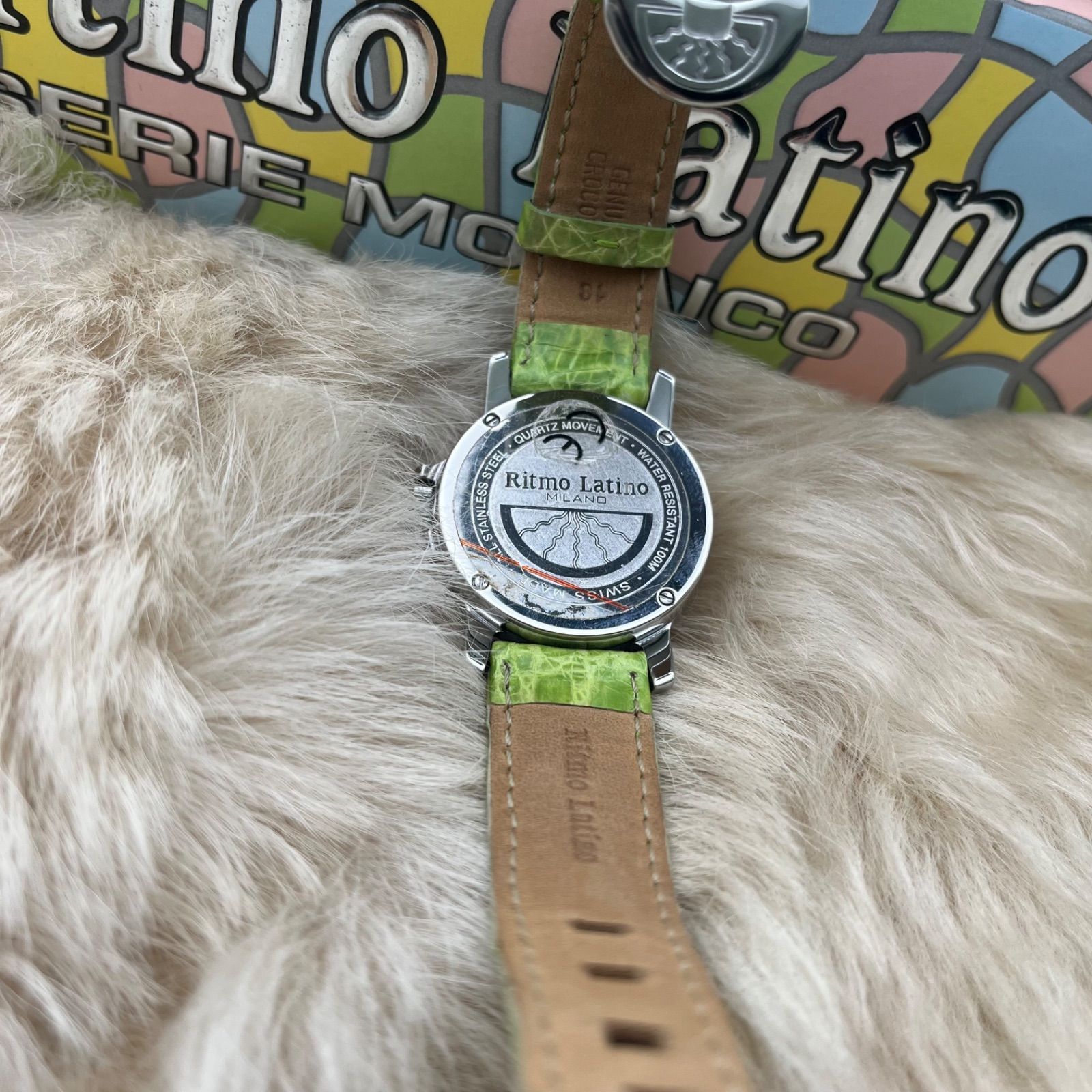 稼働品 Ritmo Latino リトモラティーノ 腕時計 ステラ グリーン 電池
