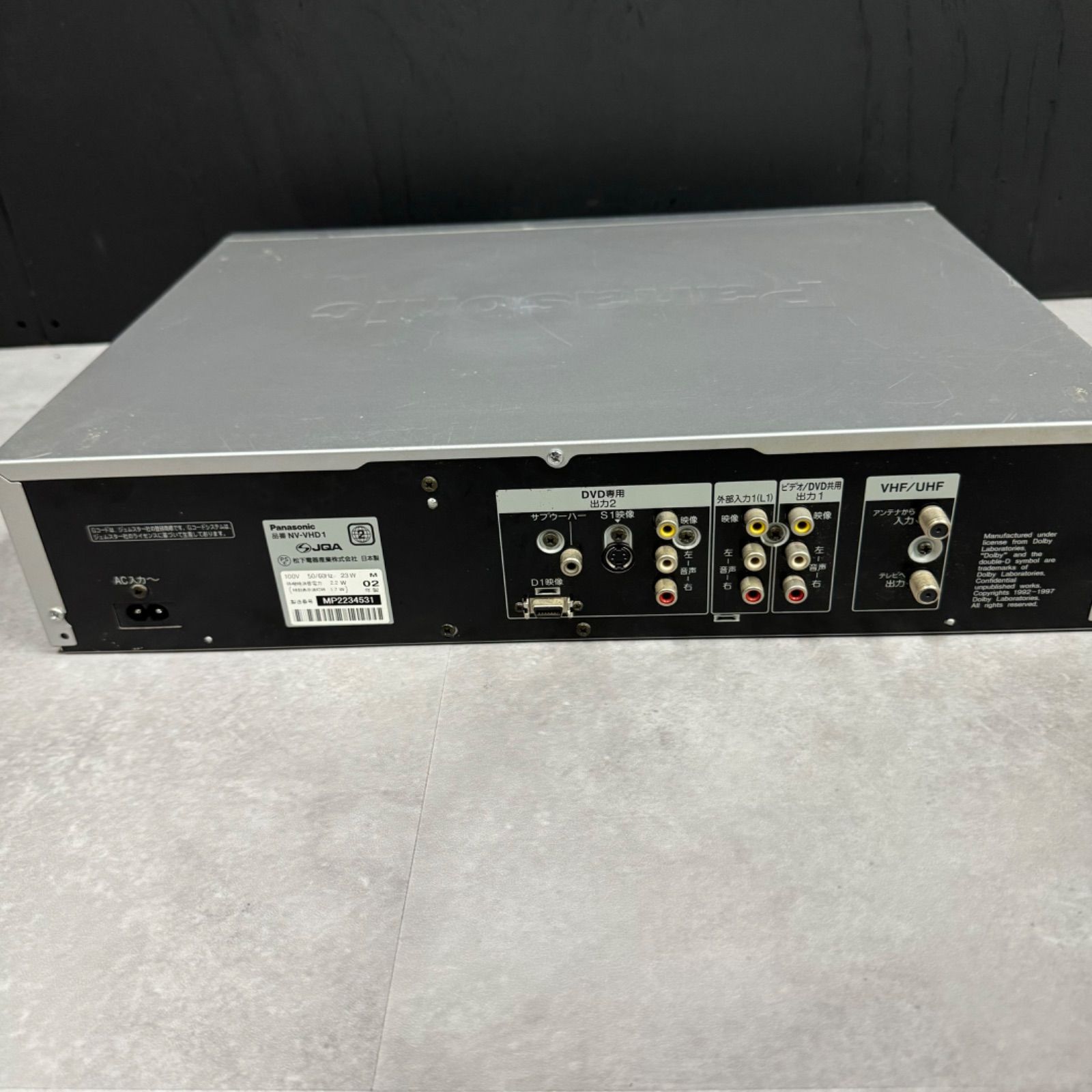 美品⭐︎Panasonic NV-VHD1 DVDプレーヤー一体型Hi-Fiビデオ 中古】Panasonic パナソニック NV-VHD1 DVD VHS 一体型