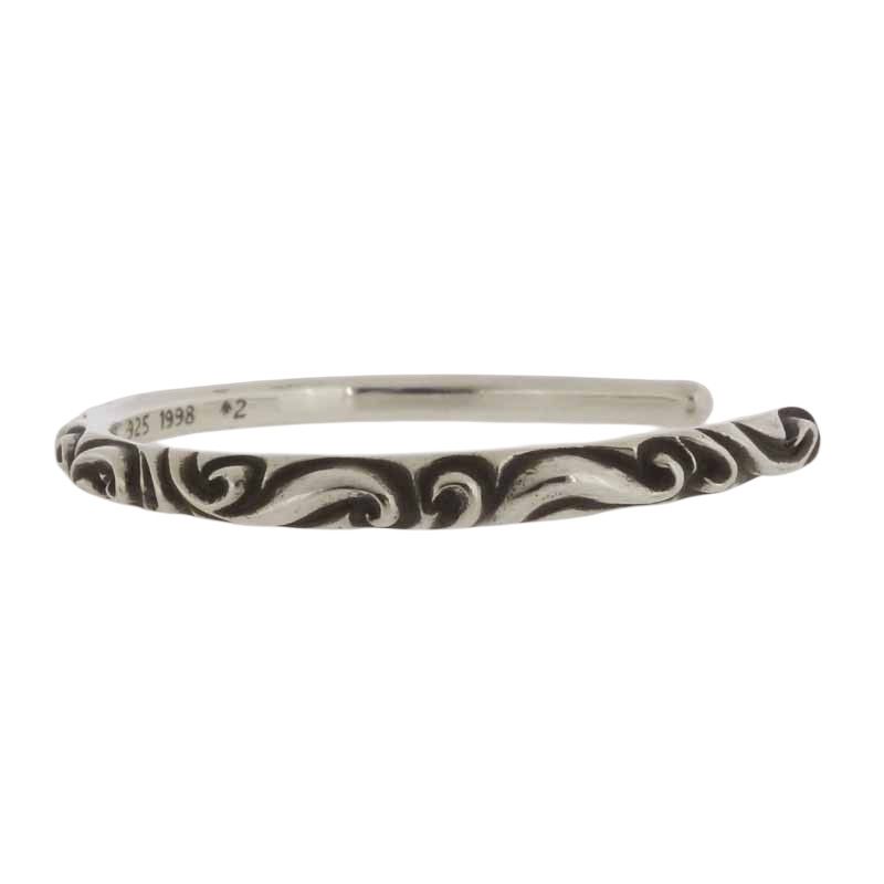専用CHROME HEARTS  BANGLE SCROLL  サイズ2 クロムハーツ バングル ブレスレット メンズ CHROME HEARTS