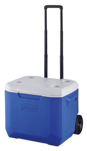 Coleman コールマン クーラーボックスホイールクーラー60QT容量約56Lブルー|ホワイト2000027863保冷力約3日大容量キャリーキャンプアウトドア釣り部活強力保冷頑丈